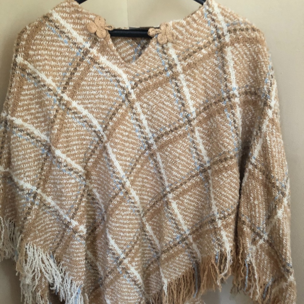Tan plaid Irish Cape